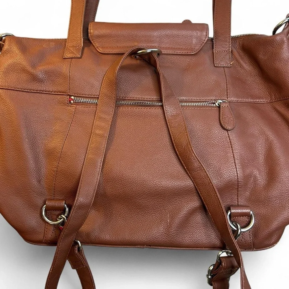 Lily Jade Madeline Chestnut Leather Diaper+ Accessory Bag
